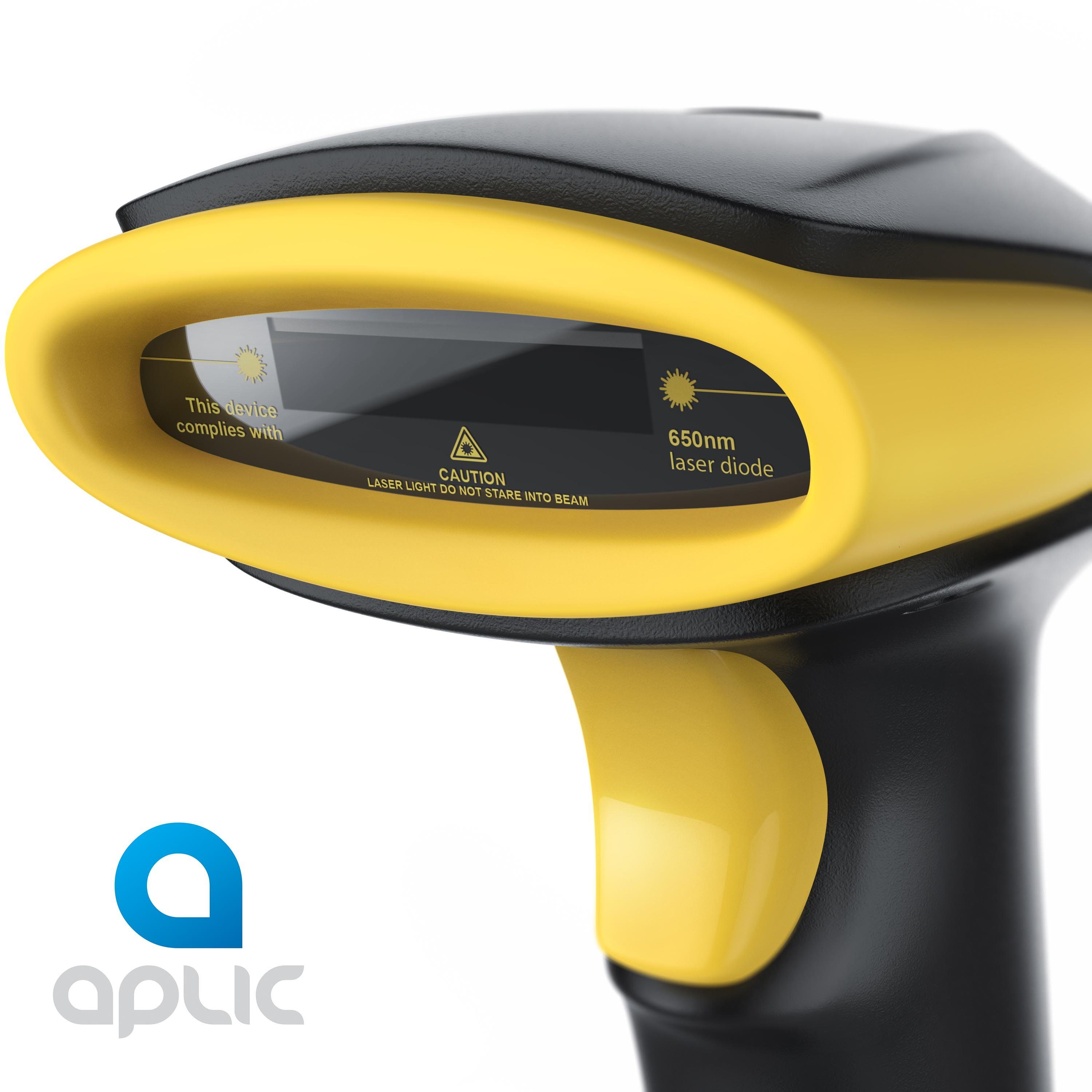 Aplic Handscanner, (Kabelloser Laser Barcode Scanner, 6 Scan-Modi, 1400mAh Akku)