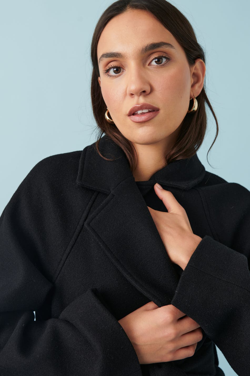 Belted short coat
