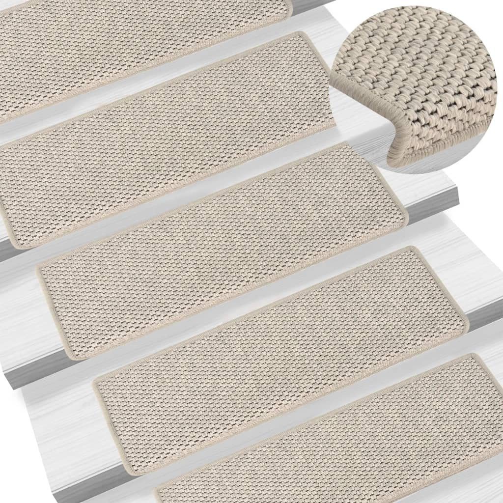 Stufenmatte Treppenmatten Selbstklebend Sisal-Optik 15 Stk. 65x21x4 cm, vidaXL, Andere, Höhe: 0.53 mm