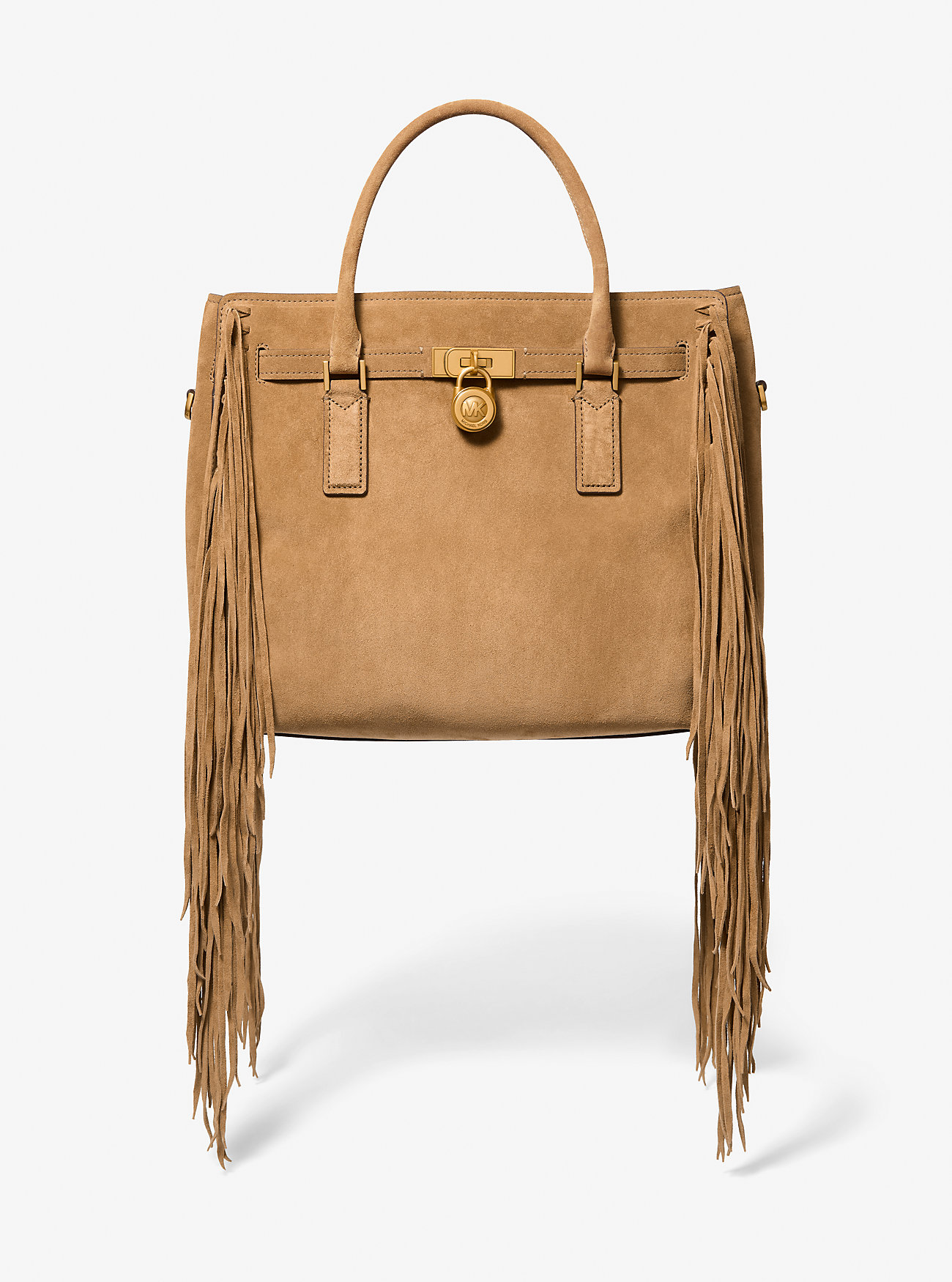 Hamilton Moderne Large Fringed Suede Satchel - HUSK