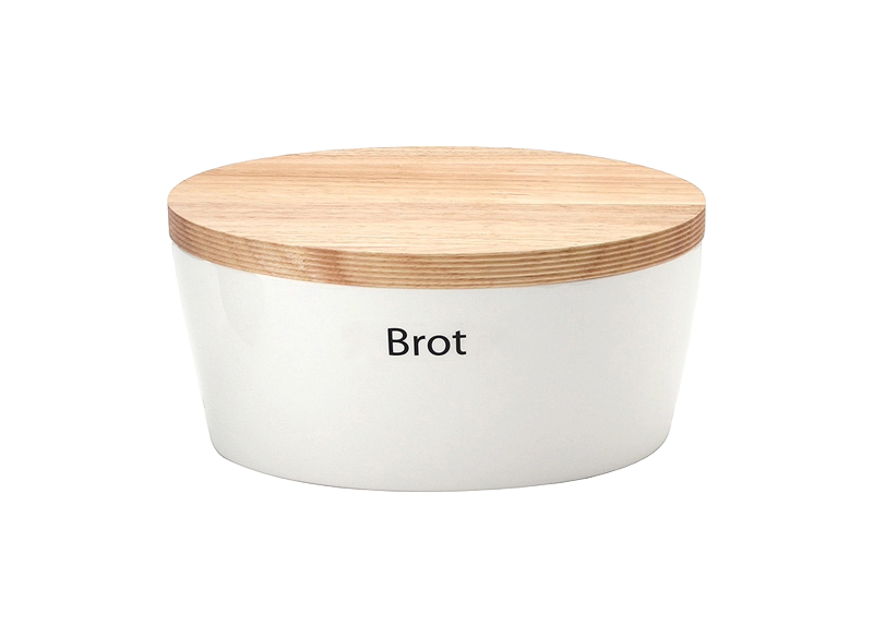 Continenta Brottopf oval mit Holzdeckel 30 cm
