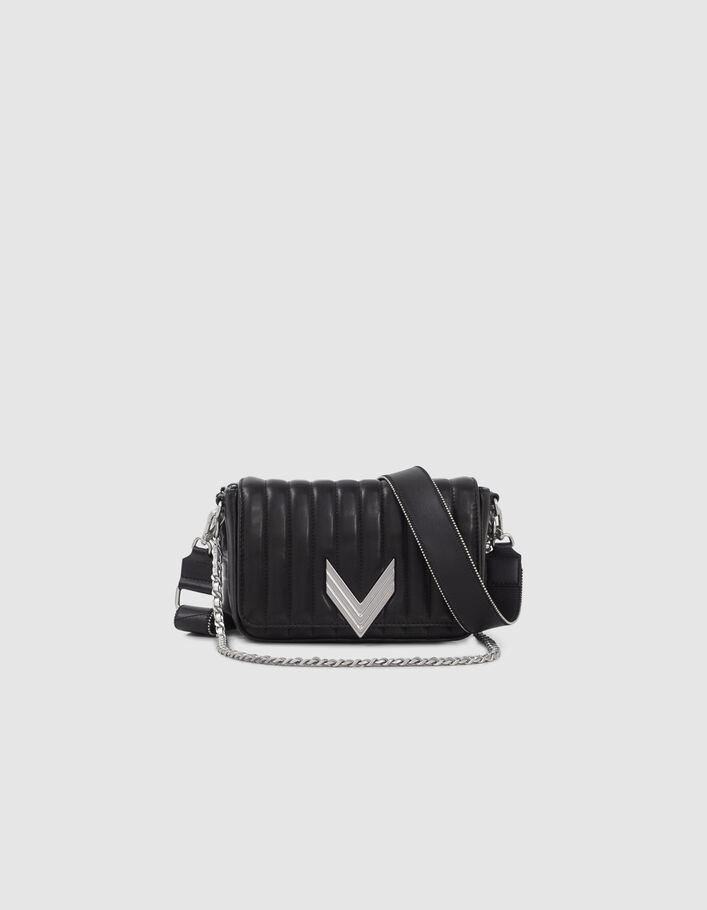 Le 111 MADISON AVENUE noir cuir matelassé Femme