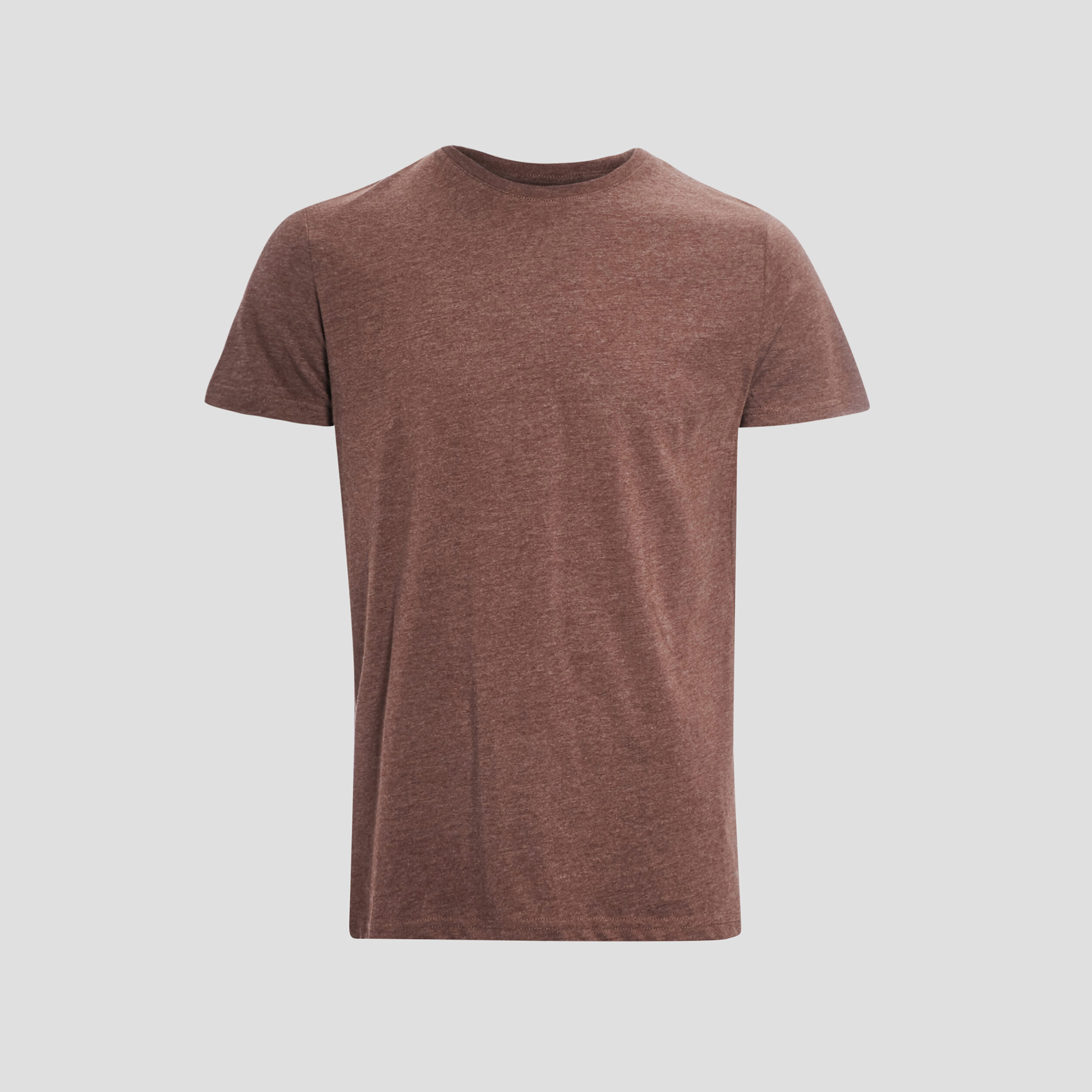 T-shirt droit manches courtes marron homme | La Halle