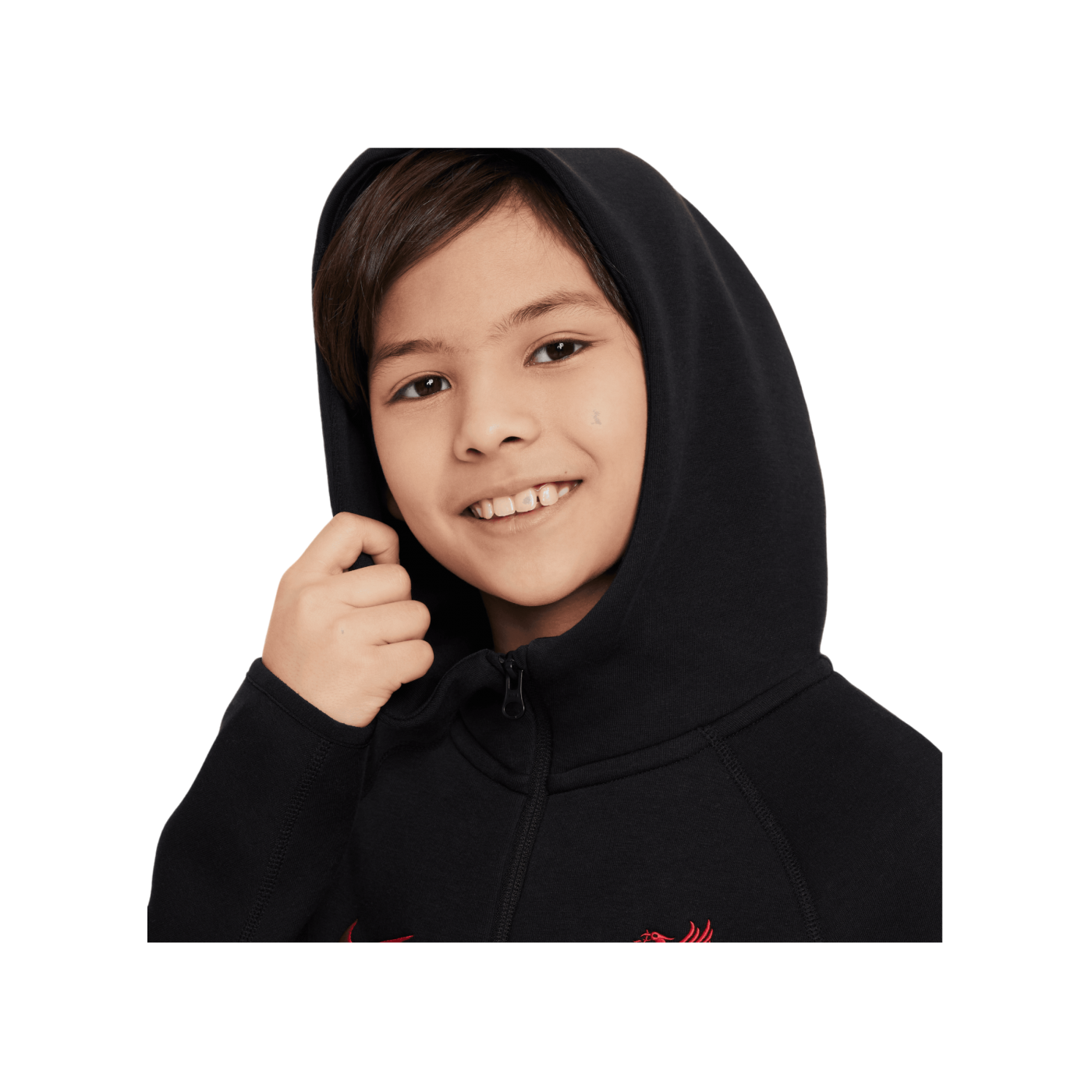 Nike FC Liverpool Tech Fleece Kapuzenjacke Kids Schwarz F010