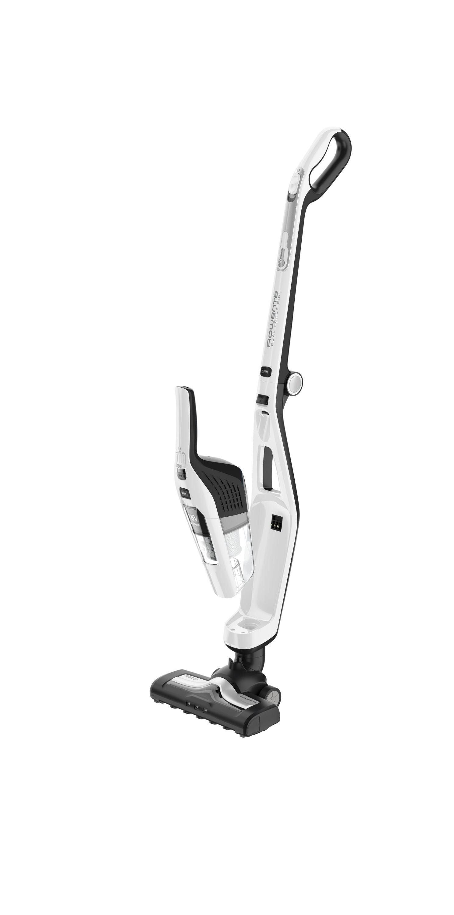 Rowenta Akku-Hand-und Stielstaubsauger RH6737WH, Beutellos, 2-in-1 Stabstaubsauger für die zeitsparende Reinigung