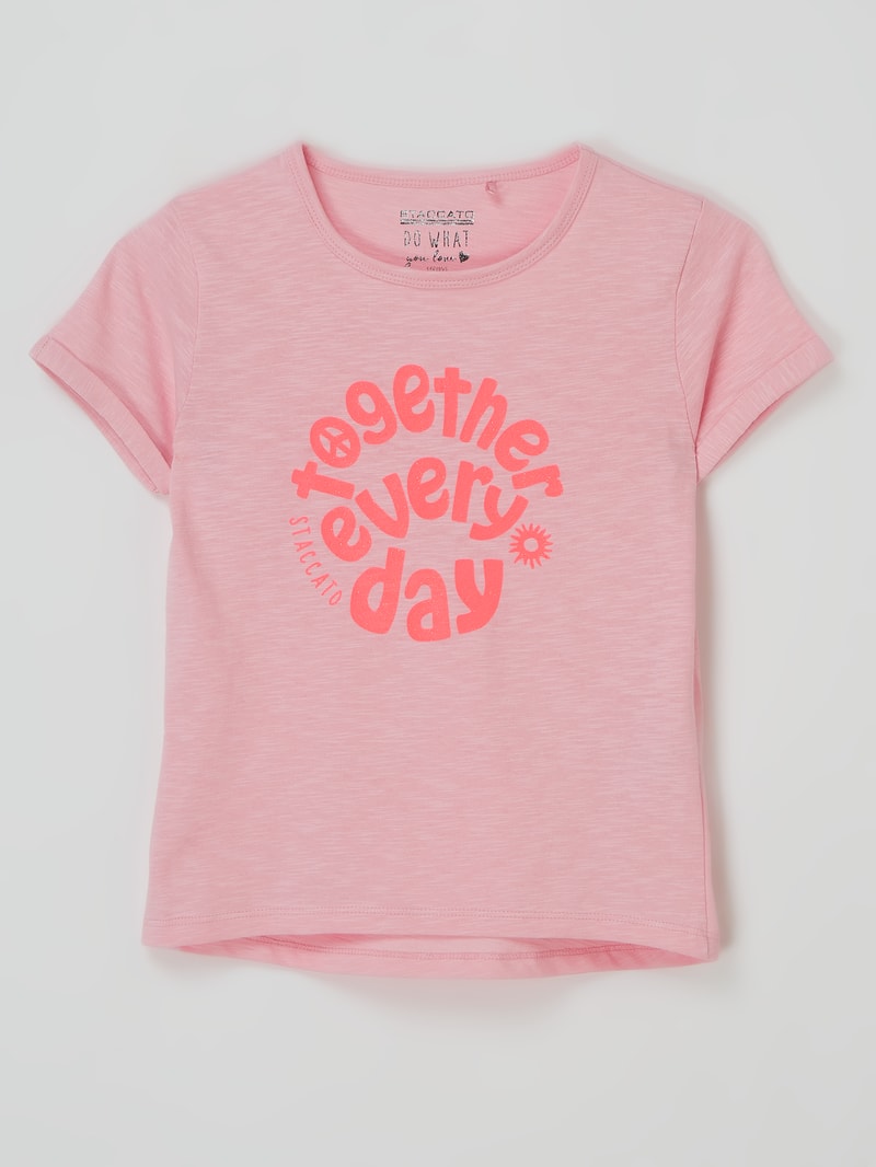T-Shirt mit Message in rosa
