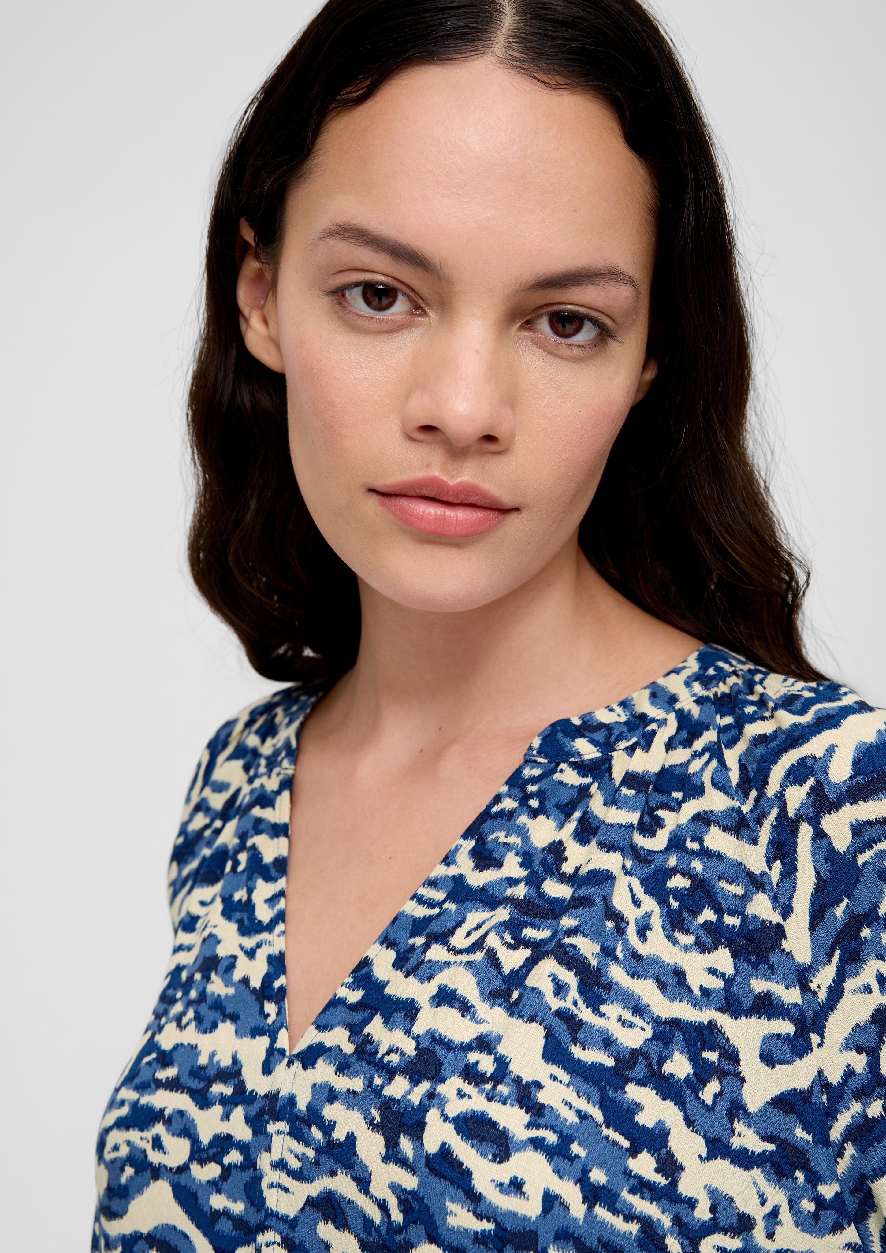 Gemusterte Bluse aus Viskose  2135719-57A1