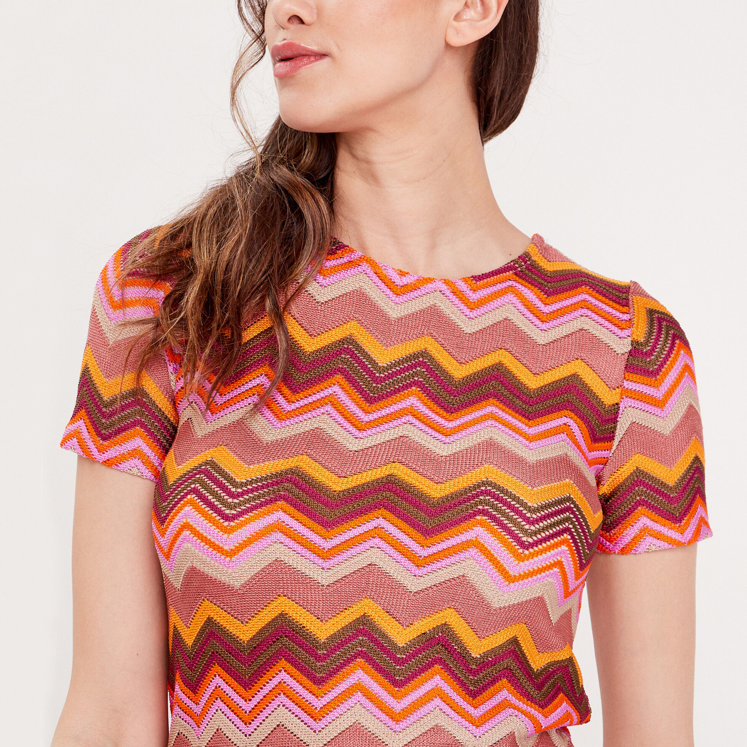 T-shirt manches courtes marron femme | Cache Cache