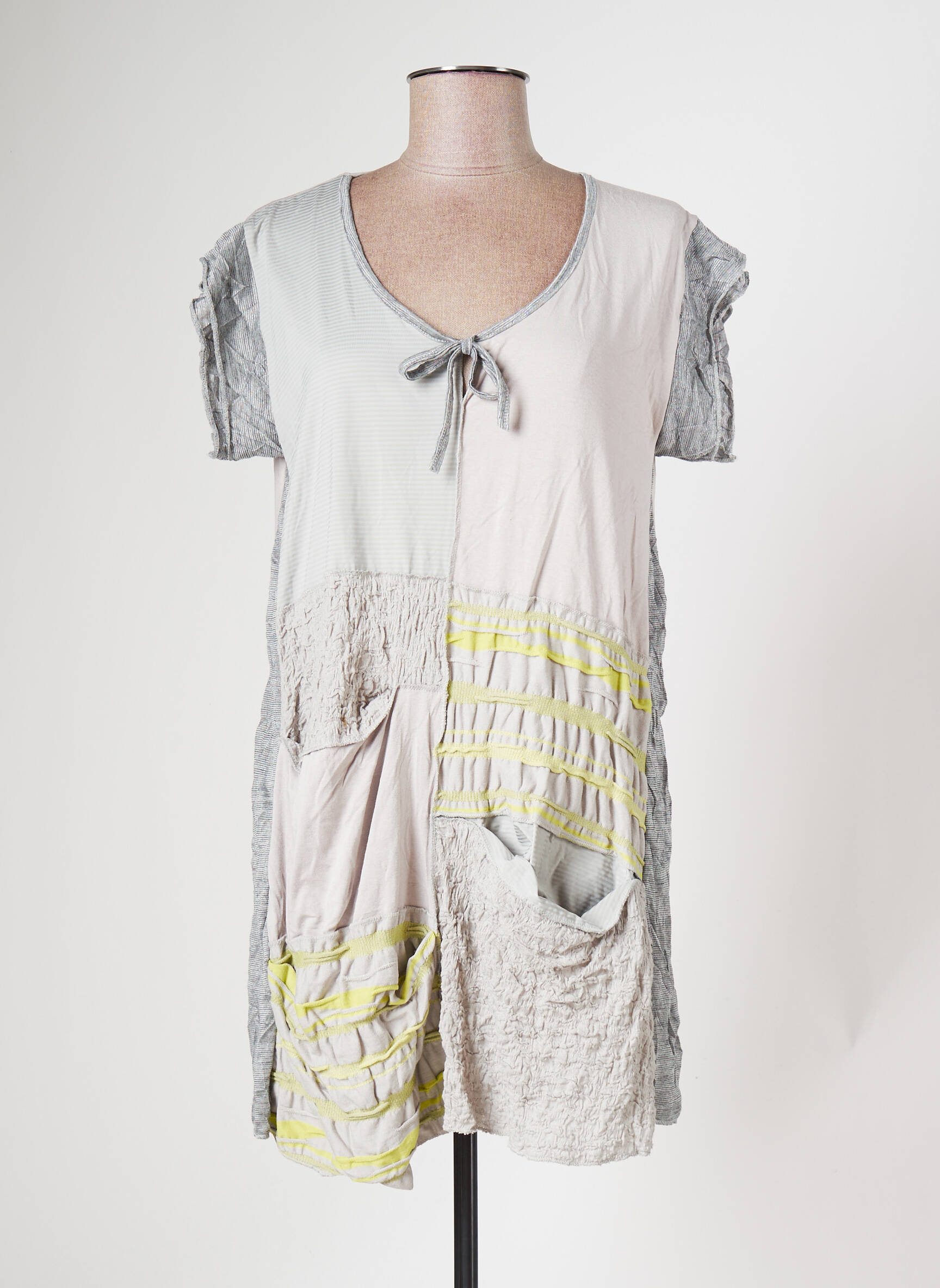Franck Anna Tuniquemanchecourte Femme couleur gris