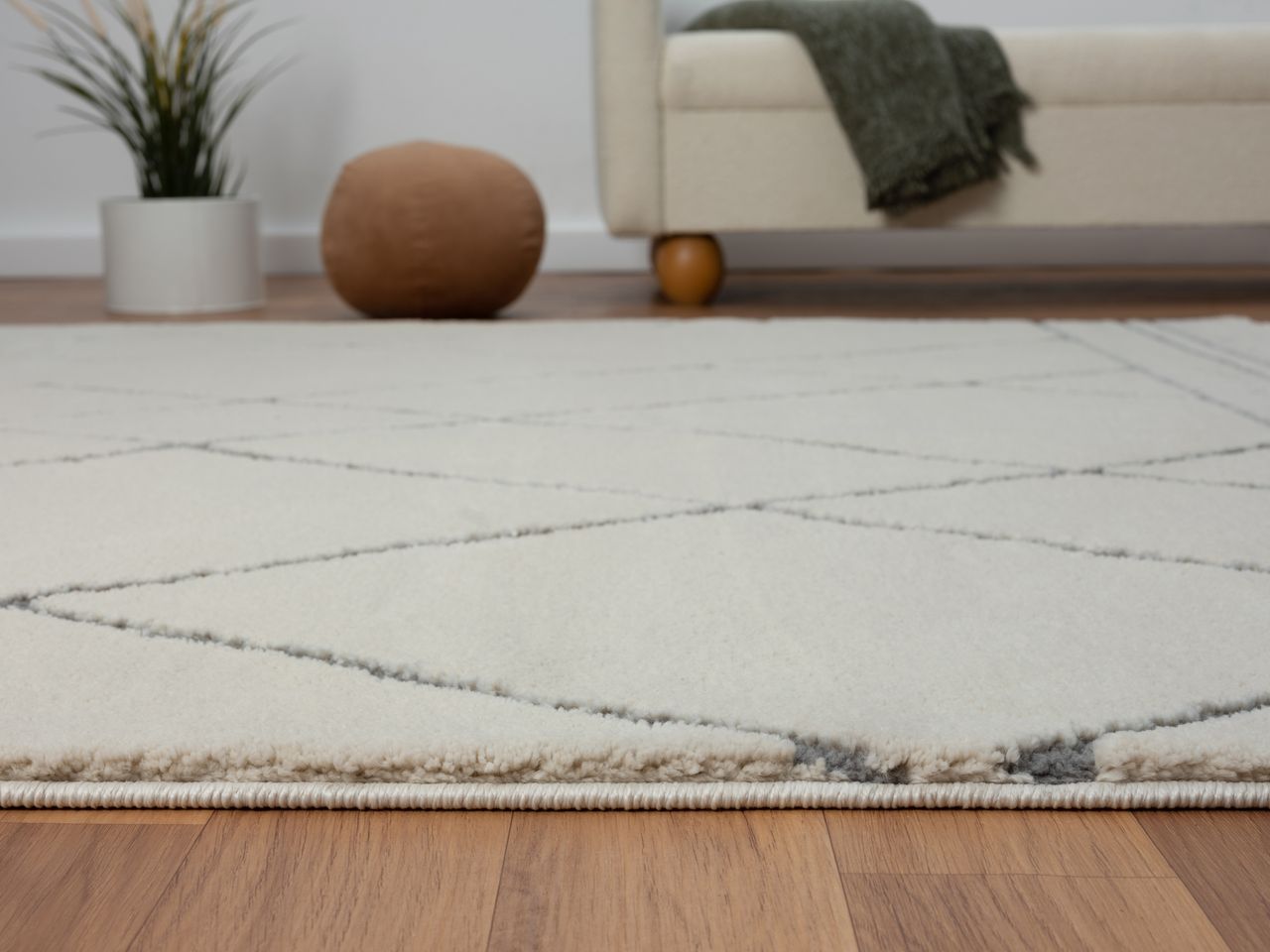 MyFlair Teppich Moroccan Love, 190 cm x 240 cm, Farbe weiß, rechteckig, Florhöhe 19mm