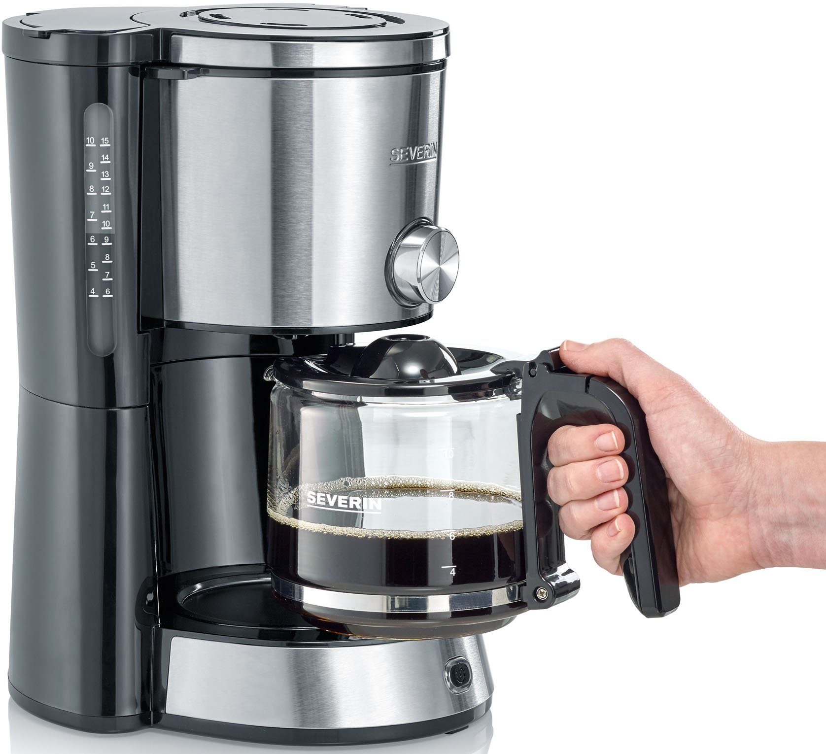 Severin Filterkaffeemaschine KA 4825, 1,25l Kaffeekanne, Papierfilter 1x4