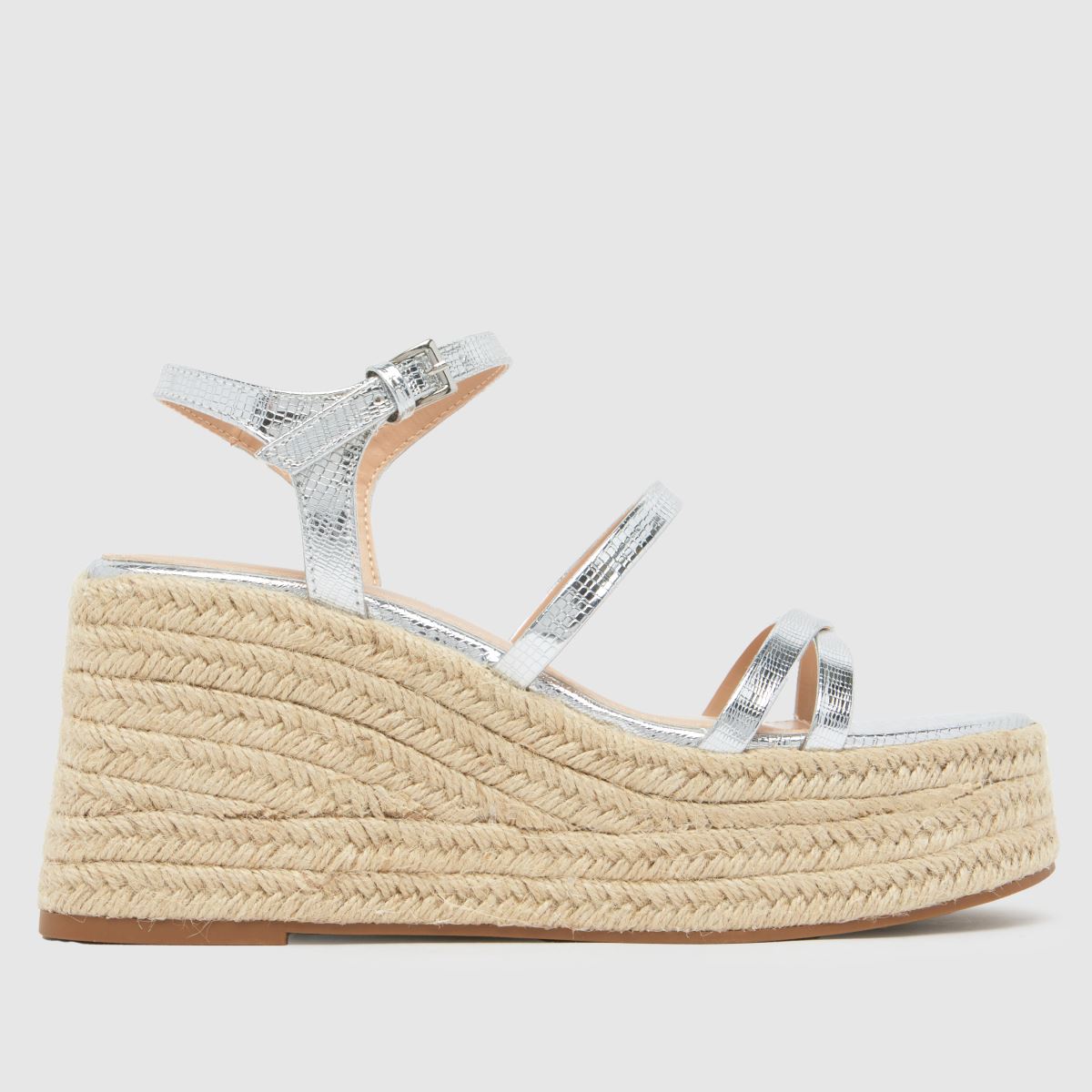 Schuh Vienna pántos ékszandál ezüst színben