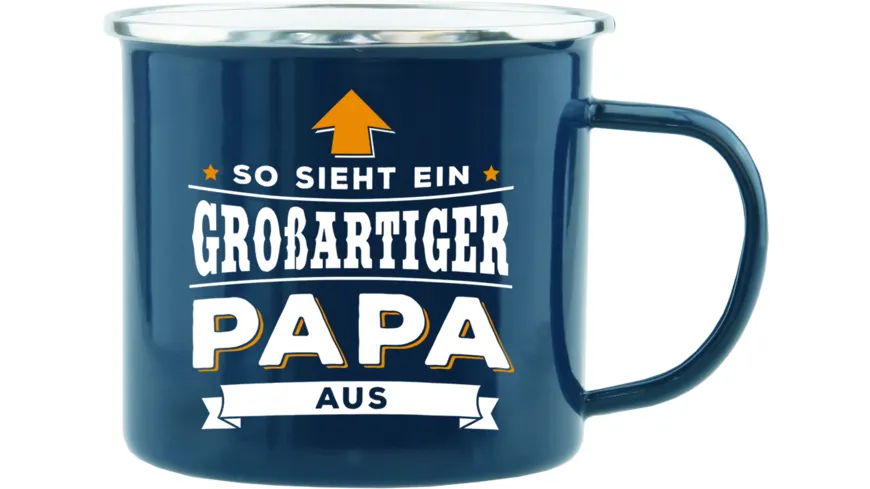 H&H Echter Kerl Emaille-Becher Papa
