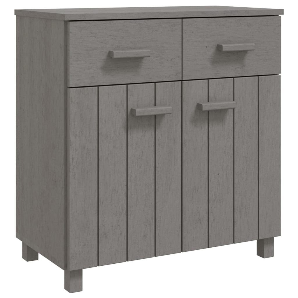 vidaXL Sideboard Sideboard HAMAR Hellgrau 79x40x80 cm Massivholz Kiefer (1 St)