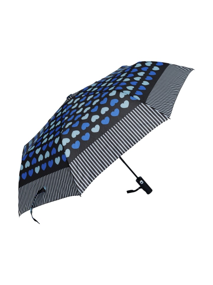 COFI 1453 Teleskop Taschenschirm mit Schutzhülle ø100 cm Wind- und Regenfest in Blau günstig kaufen onesize