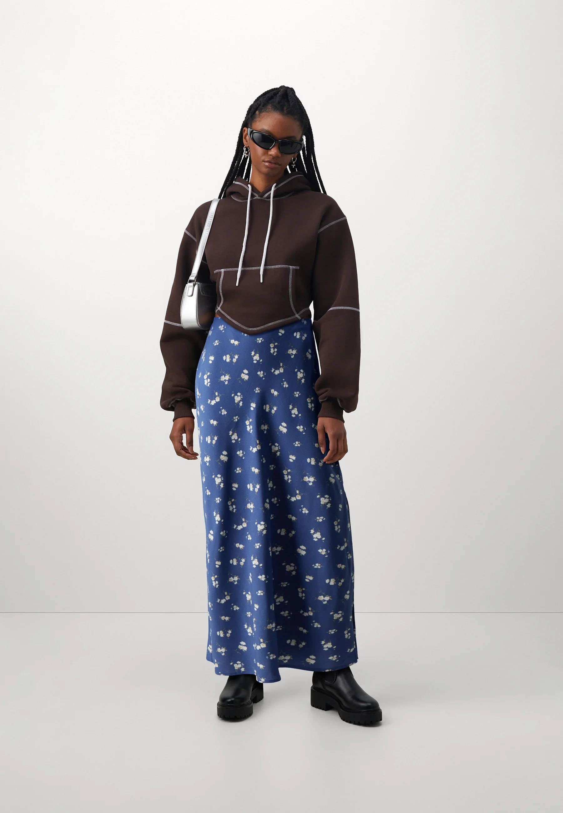 Hollister Co. CREPE MAXI PRINT - Falda larga