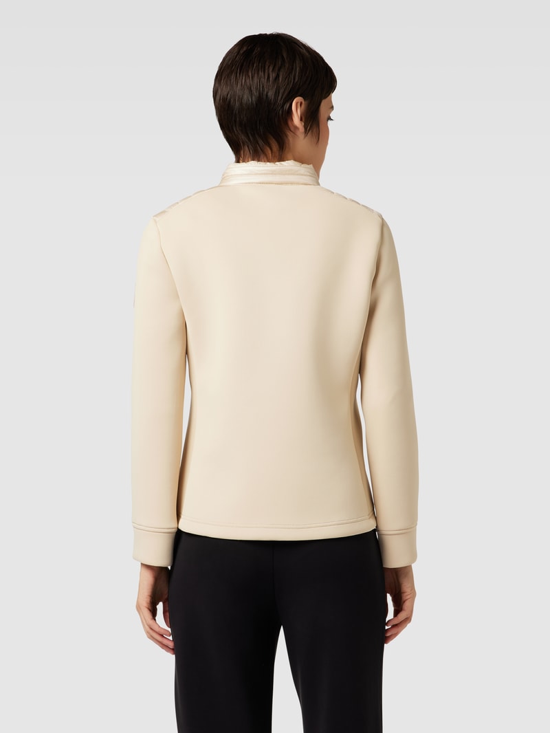 Jacke mit Stehkragen und Steppnähten in beige