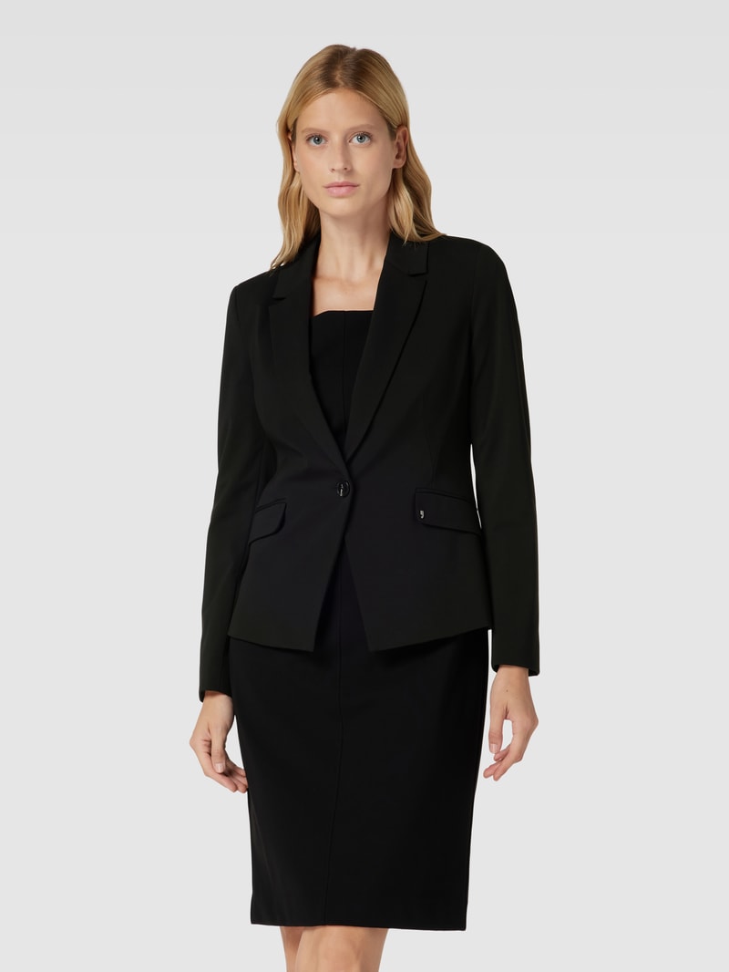 Blazer mit Knopfverschluss in schwarz
