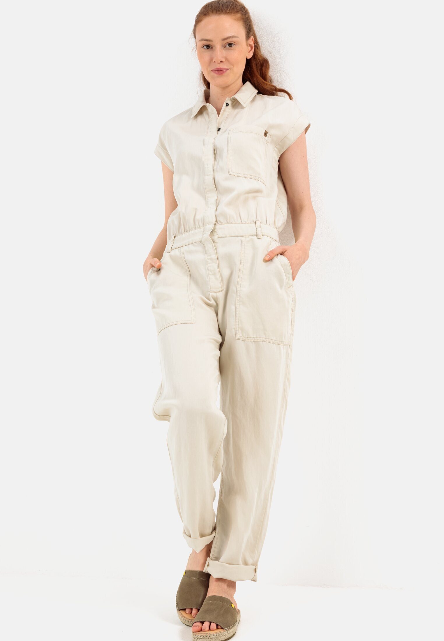 camel active Jumpsuit aus einem Leinenmix