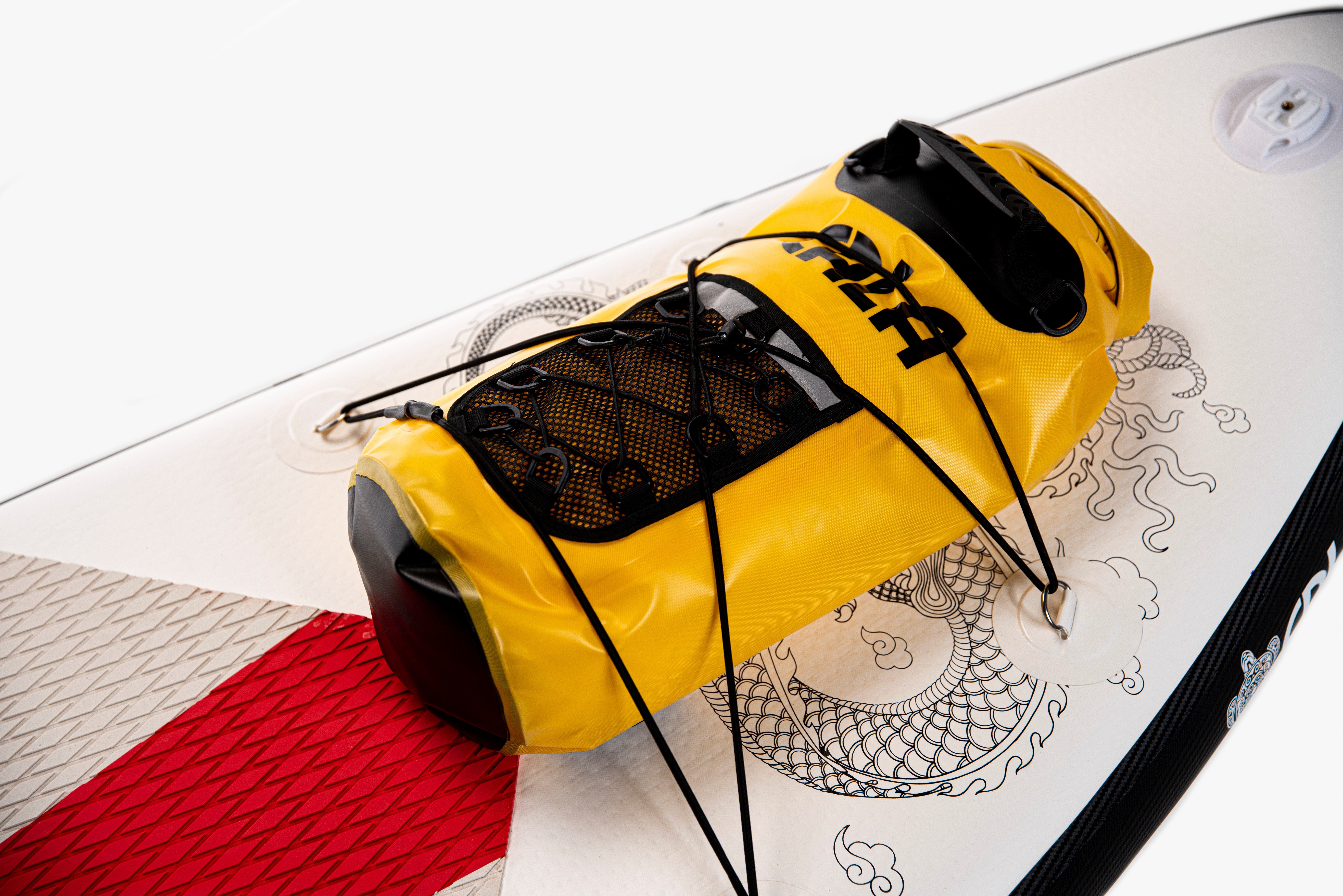 CALA SUP-Board MAZU, SUP- Board, aufblasbar, (Komplett-Set, SUP BOARD inkl. Rucksack-Trolley, Leash zu Sicherung, 3 abnehmbaren Finnen, Double Action Pumpe, Carbon-Paddel (775g), Reparatur Kit und Kamera Halterung), Allrounder für Anfänger und Fortge