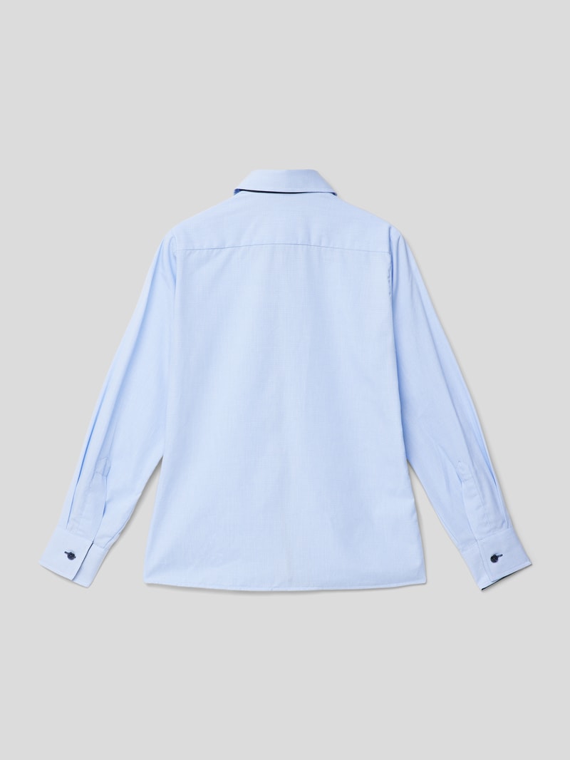 Slim Fit Hemd mit Allover-Muster in bleu