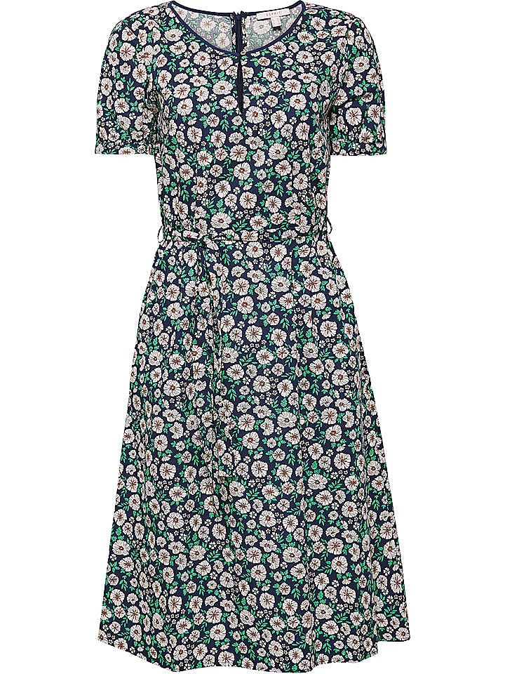 ESPRIT Kleid in Dunkelblau/ Bunt günstig kaufen 42