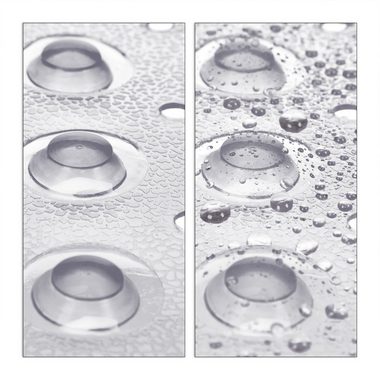 Duschmatte Badewannenmatte XXL relaxdays, Höhe 7 mm, Kunststoff, Transparent