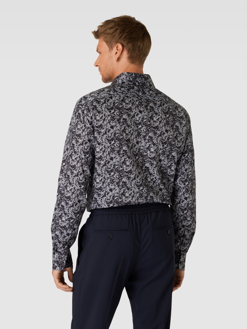 Modern Fit Business-Hemd mit Kentkragen Modell 'Global' in schwarz
