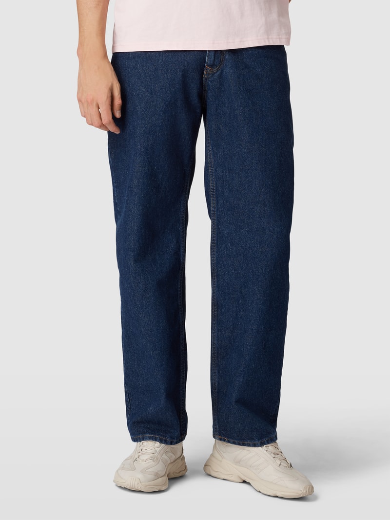 Jeans mit Label-Details in dunkelblau