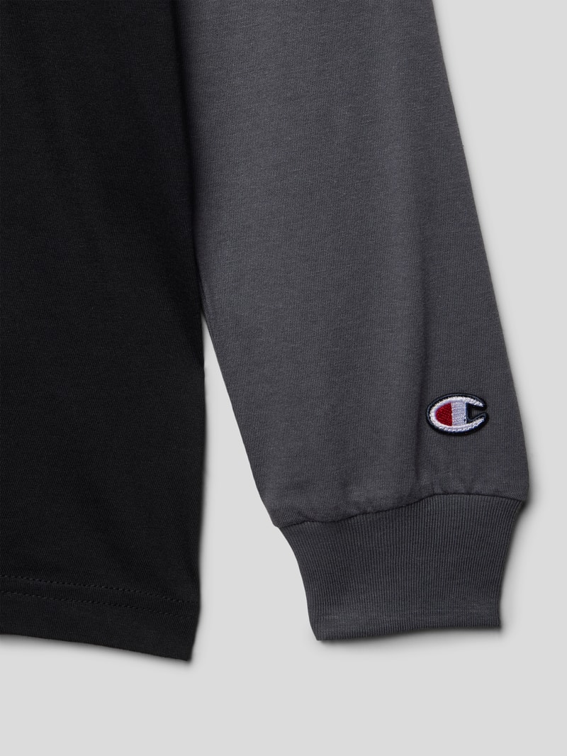 Longsleeve mit Logo-Print in schwarz