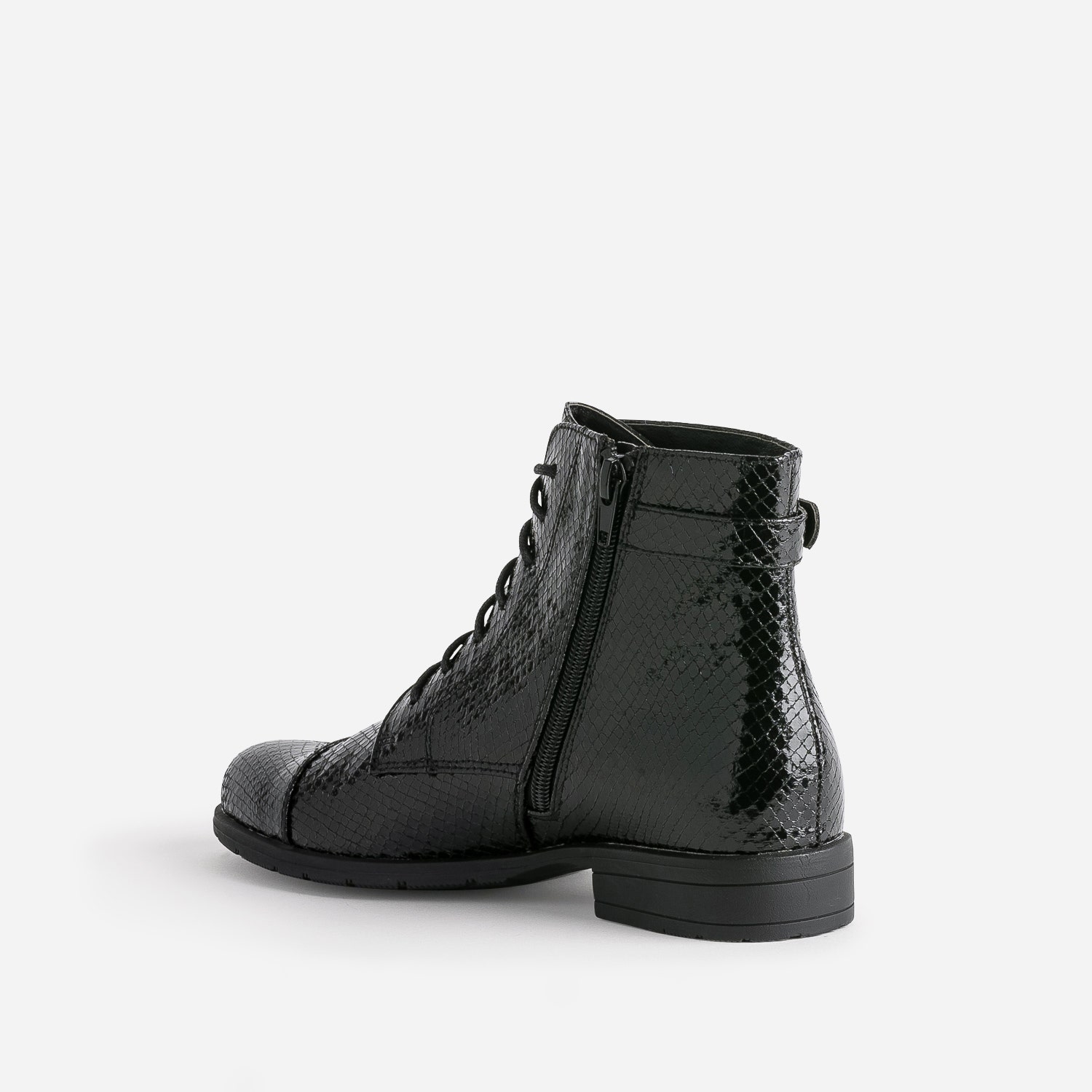 Bottine noire effet python