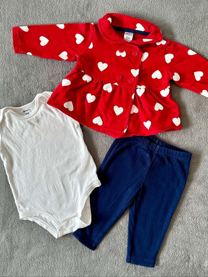 carter's 3tlg. Outfit in Rot/ Dunkelblau/ Weiß günstig kaufen 68