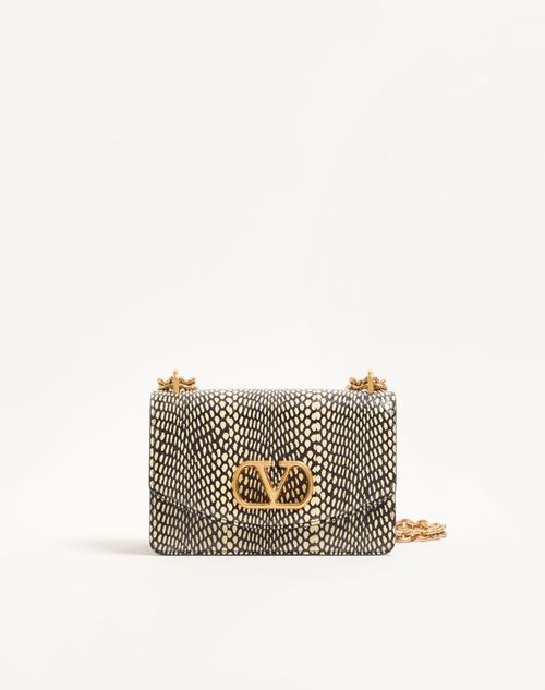 Sac porté épaule en cuir Elaphe à imprimé Vain Cobra Valentino Garavani