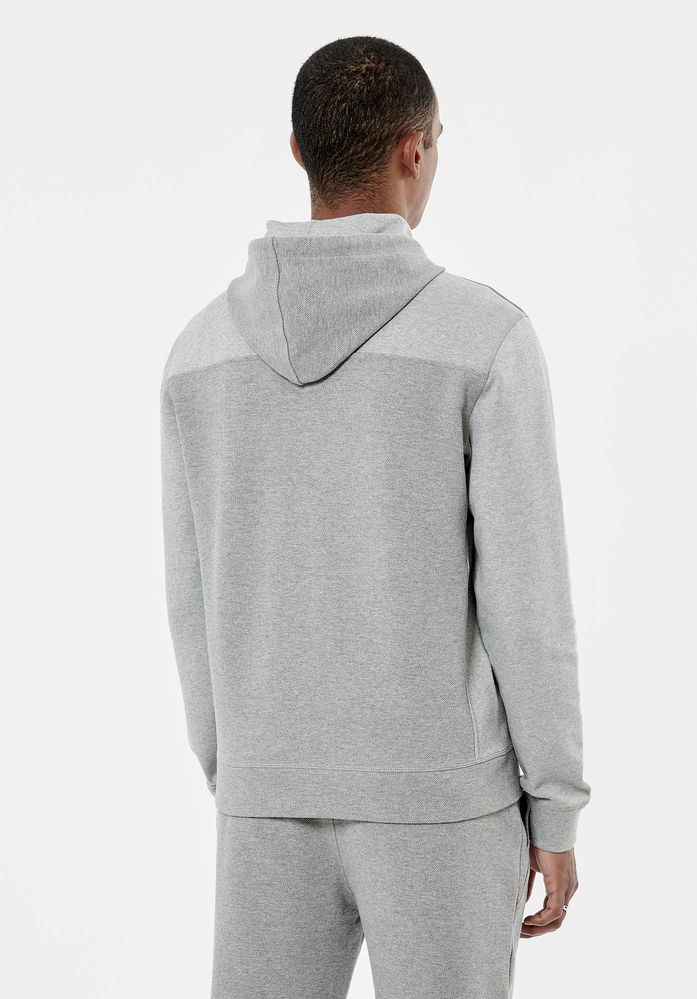 VOHO   Sweat zippé gris homme