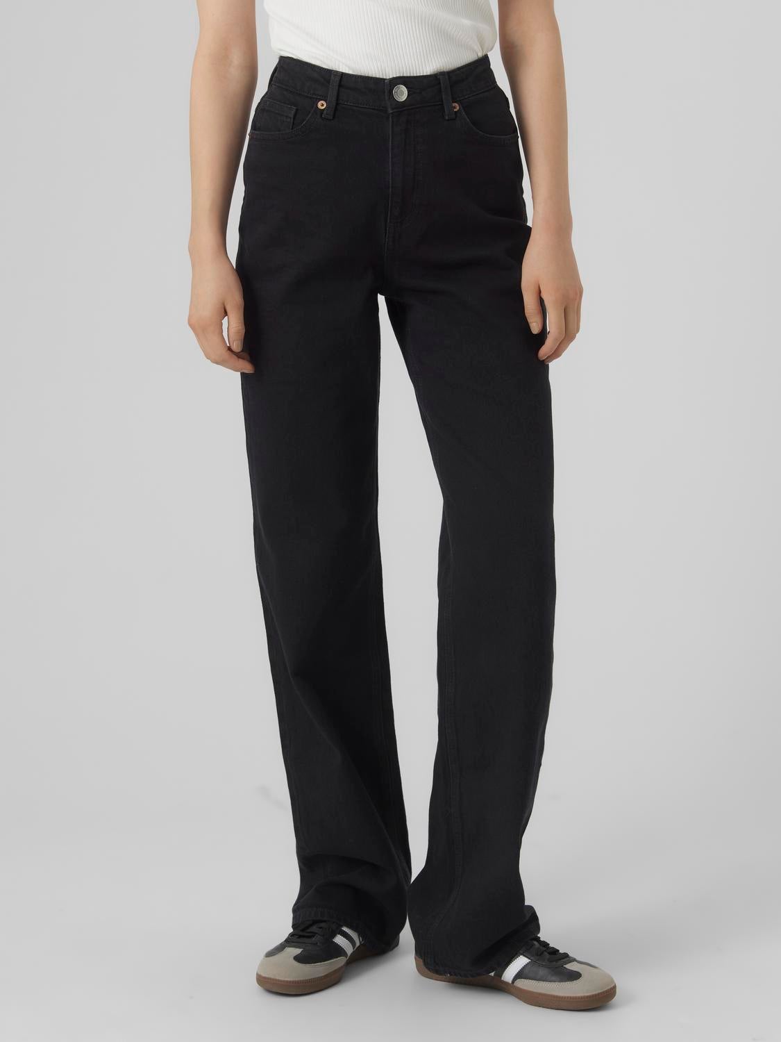 VMTESSA Hohe Taille Weit geschnitten Jeans