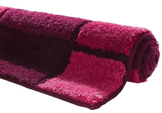 Badematte Adra Grund, Höhe 24 mm, rutschhemmend beschichtet, Polyacryl, rechteckig, besonders dichter Flor