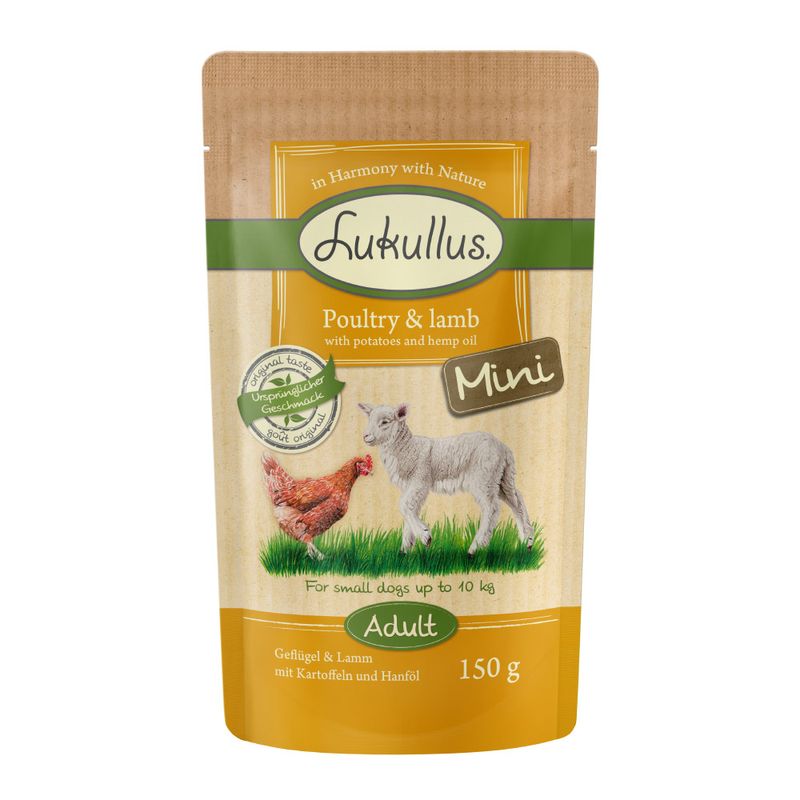 Sparpaket Lukullus Naturkost Adult Mini Getreidefrei 48 x 150 g