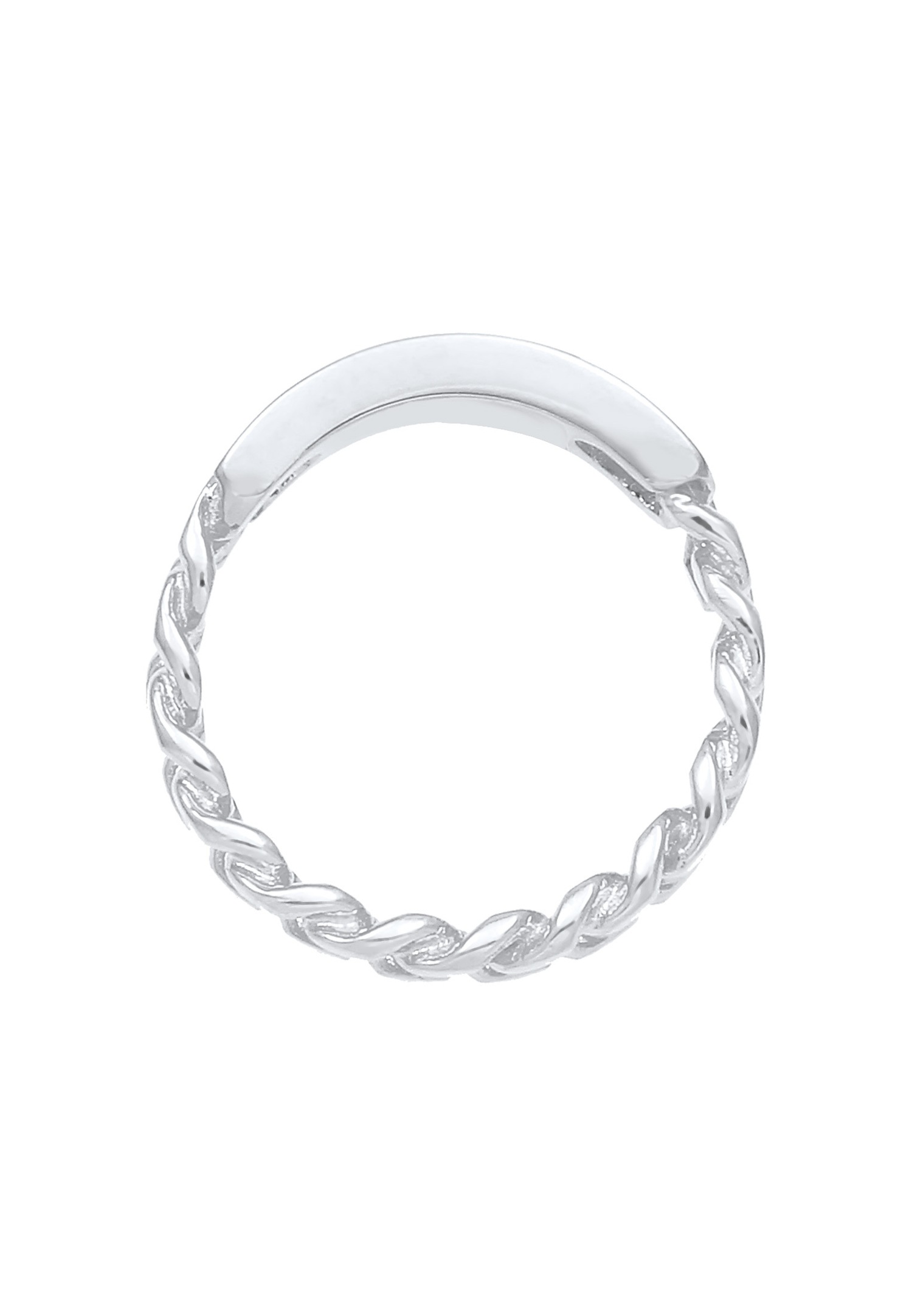 Elli Bandring Platte Panzer Kette 925 Silber