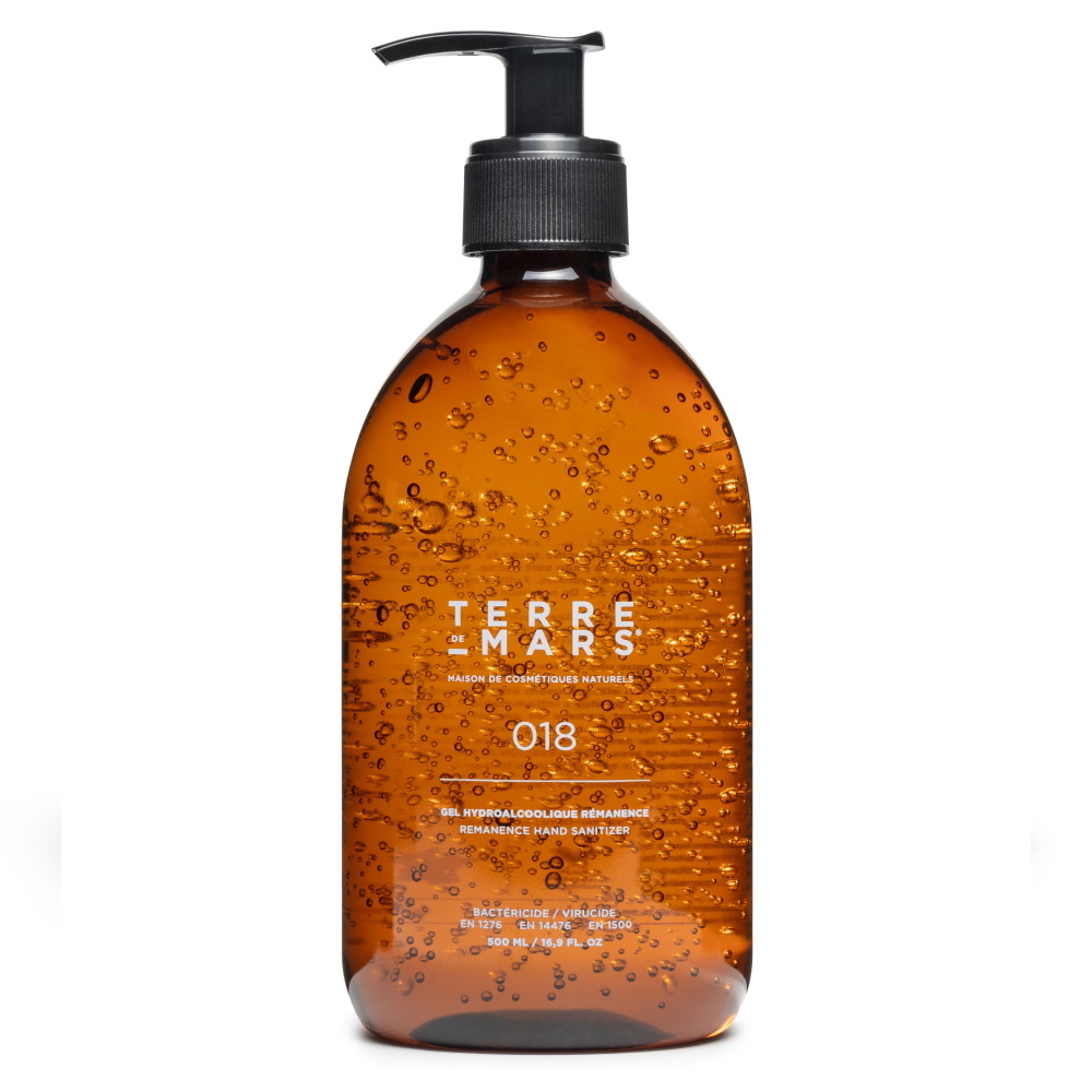 Terre de Mars 018 GEL MAINS HYDROALCOOLIQUE RÉMANENCE 500ml GEL MAINS HYDROALCOOLIQUE RÉMANENCE