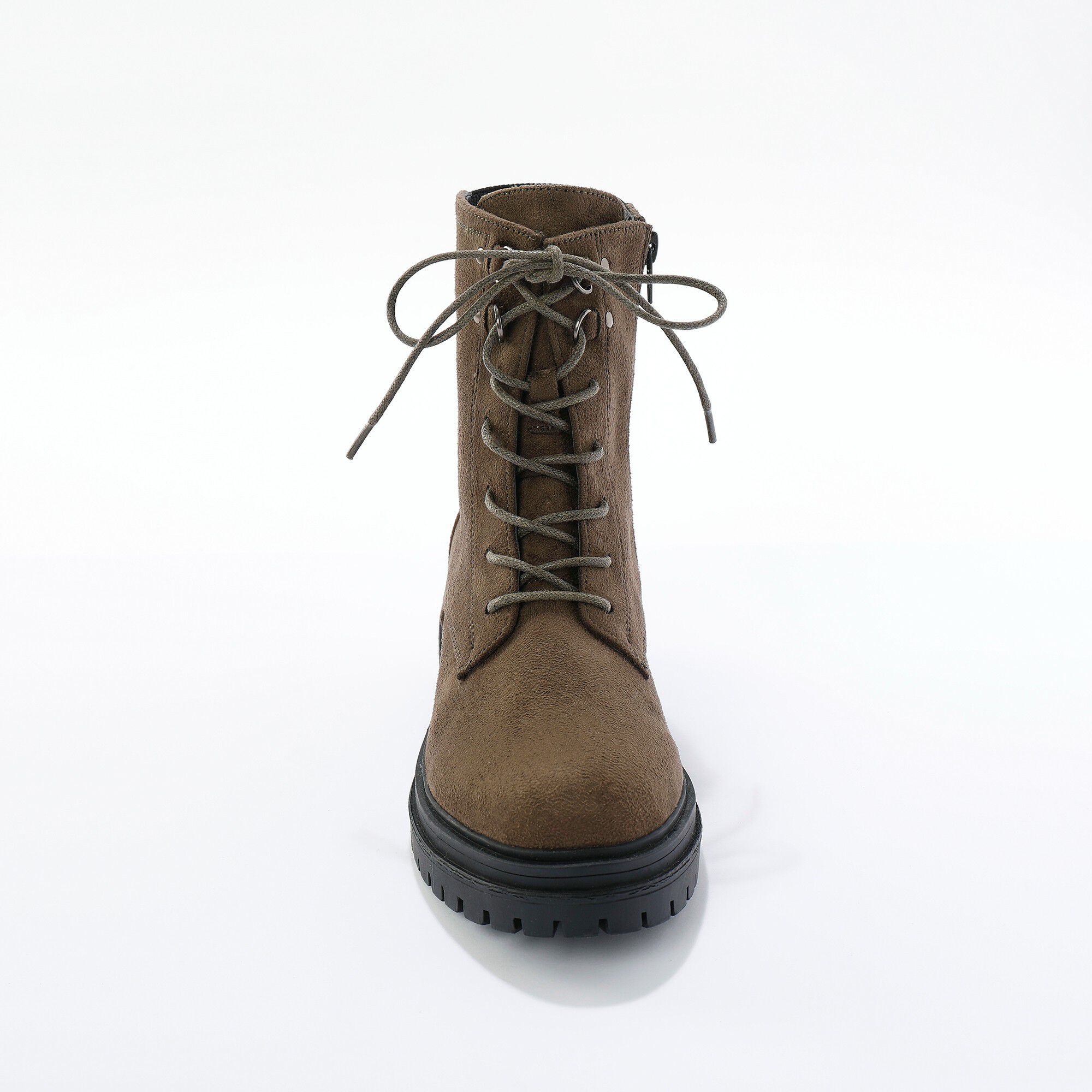 Boots montantes à lacets, semelle crantée