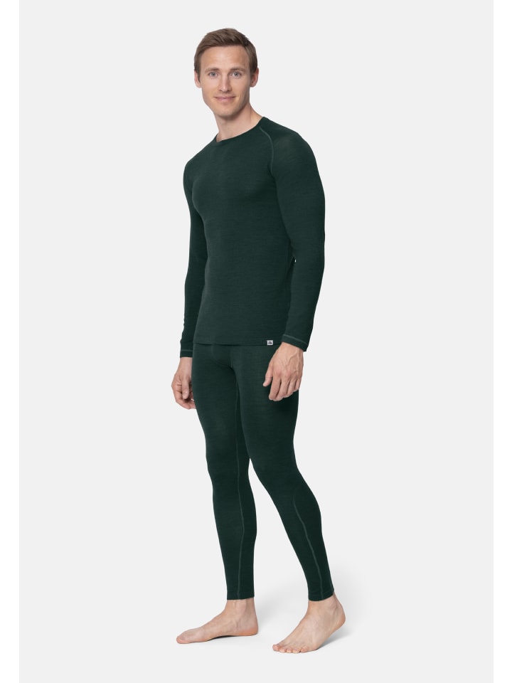 DANISH ENDURANCE Baselayer-Set Merino Baselayer in dark green günstig kaufen