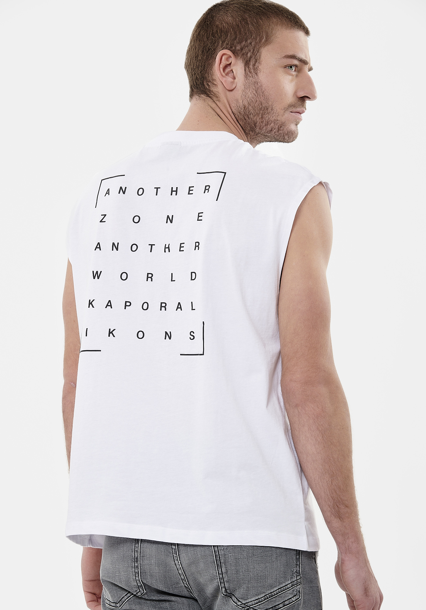 SKY    T-shirt blanc Homme en 100% coton
