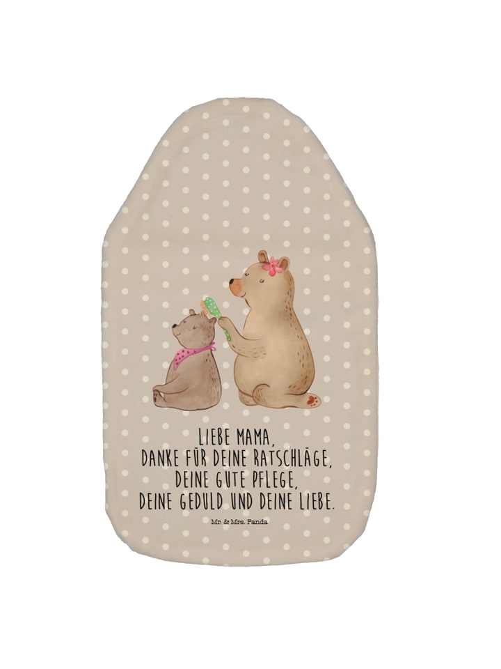 Mr. & Mrs. Panda Wärmflasche Bär Kind mit Spruch in Grau Pastell günstig kaufen onesize