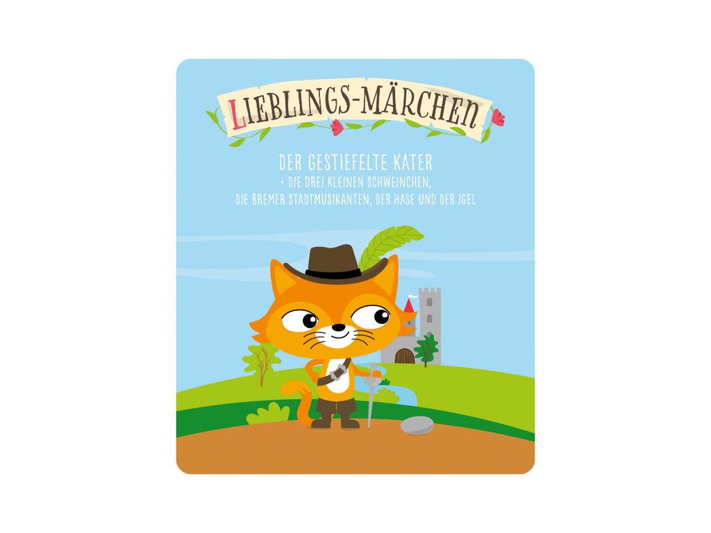 tonies Hörspielfigur Tonies -Lieblings-Märchen- Der gestiefelte Kater (Relaunch), (1-St), Magnethaftend, handbemalt, integrierter NFC-Chip