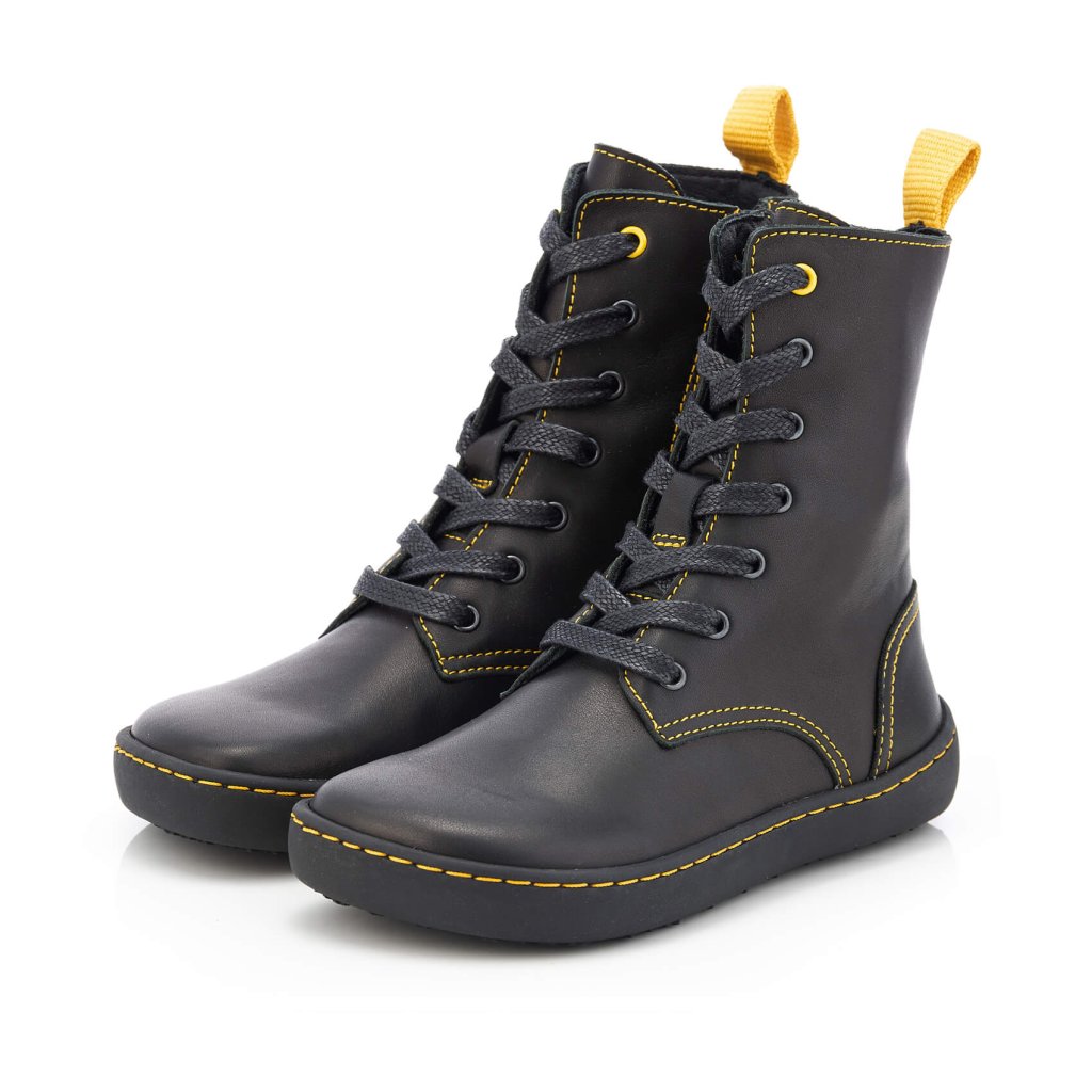 Shapen Maverick Mini Black & Yellow Barfußstiefeletten