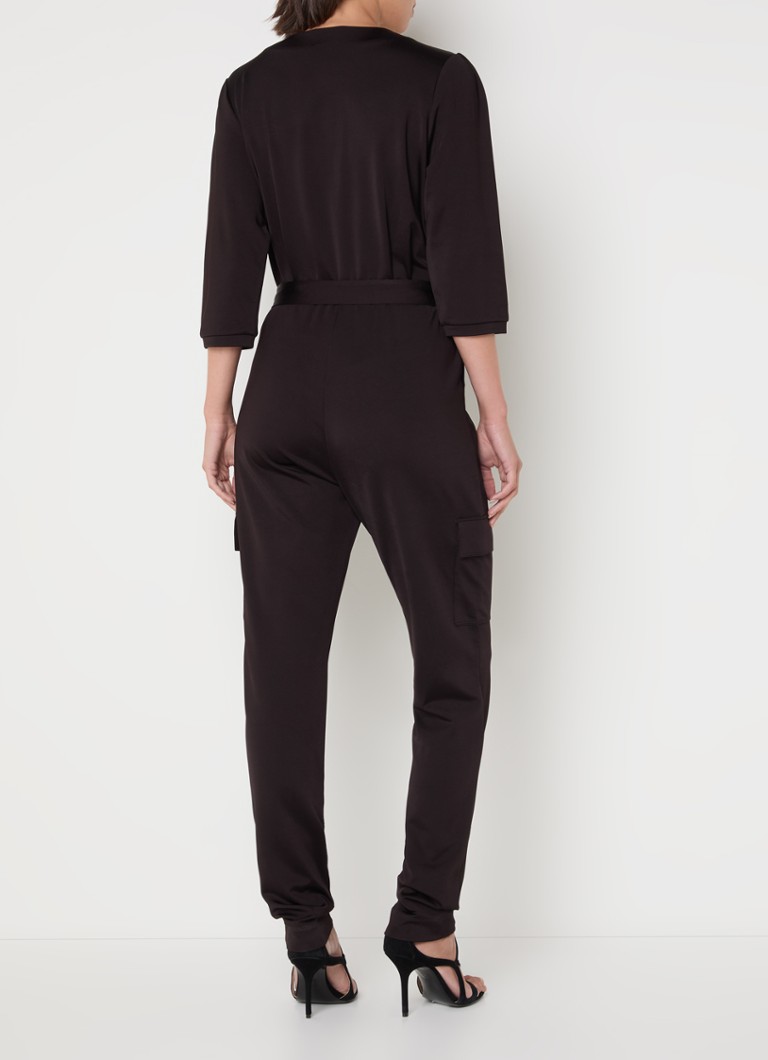 Claudia Sträter Tapered fit jumpsuit with side pockets and tie belt