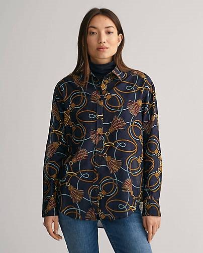 GANT Damen Bluse ROPE mit Seide Relaxed Fit