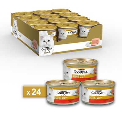 Gourmet Gold Mousse 24 x 85 g Nassfutter für Katzen