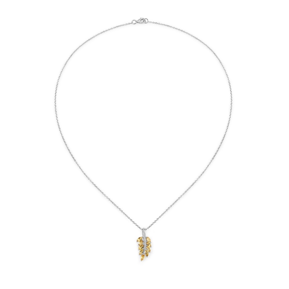 Rafaela Donata Chaîne Floral Argent sterling Citrine en Argent Bijoux