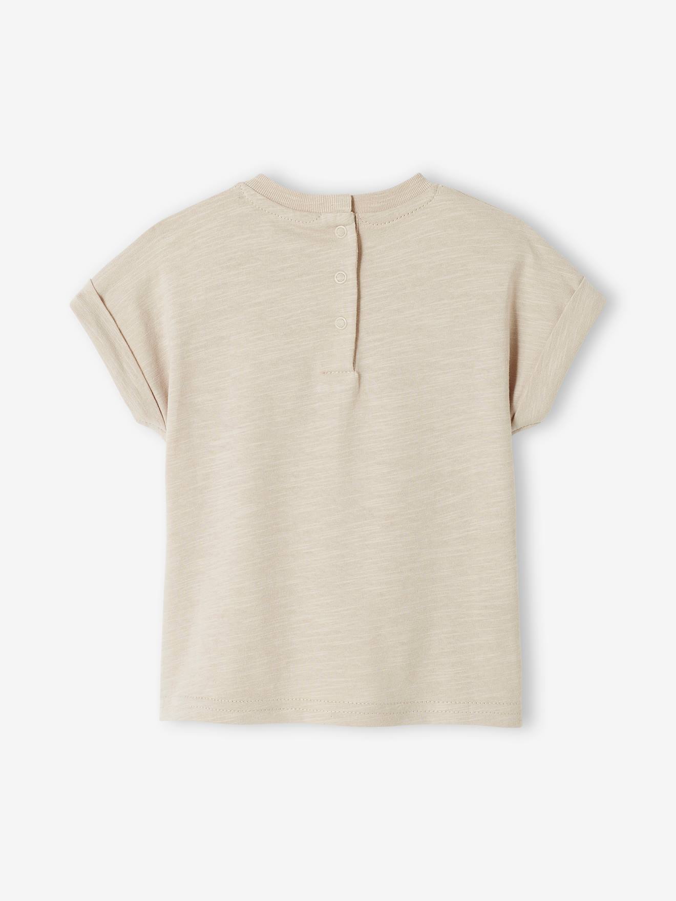 T-shirt tortue bébé manches courtes beige